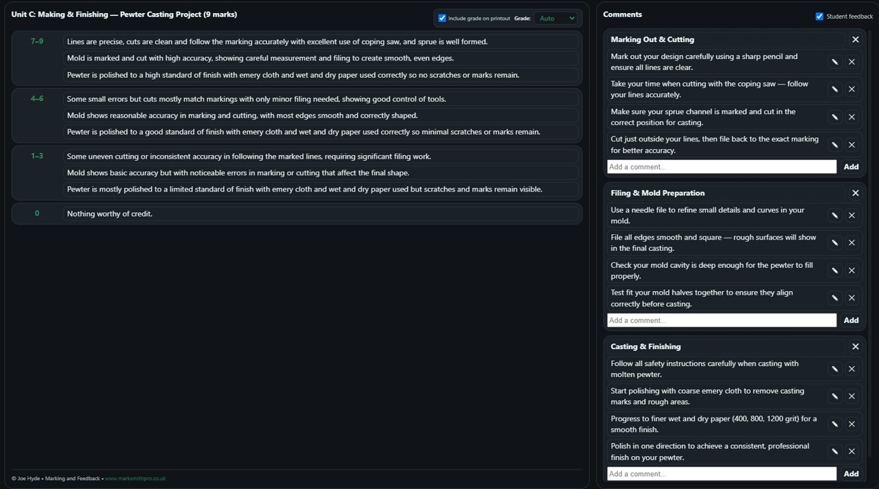 Pewter Casting Unit 3